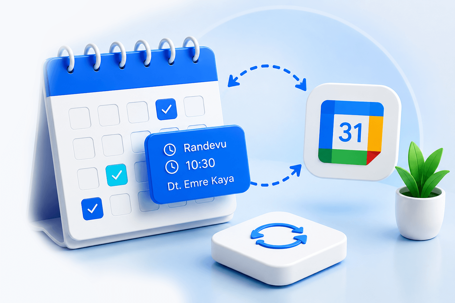 Dentara Google Takvim Senkronizasyonu